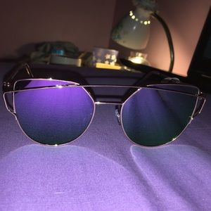 Purple lens sunglasses, with 100% UV protection